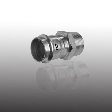 Adapter with male thread end