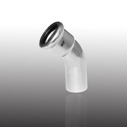 45d elbow with plain end