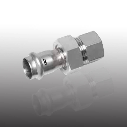 Union adapter with female thread end