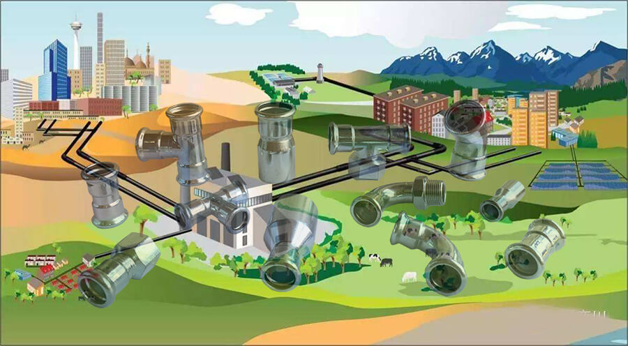 center heating supply pipeline